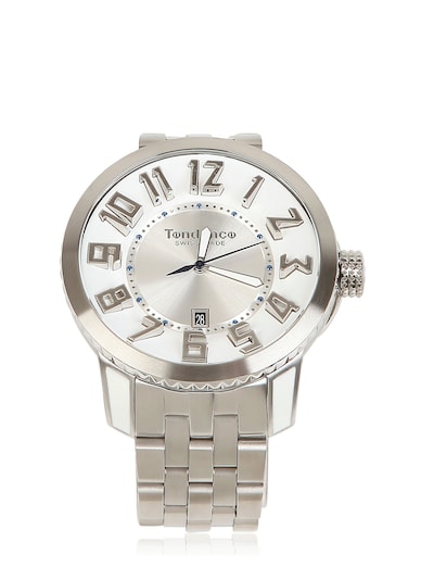 Tendence Swiss Made Stainless Steel Watch In White/silver