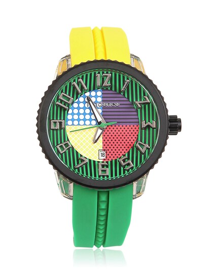 Tendence Crazy Medium Watch In Yellow/green