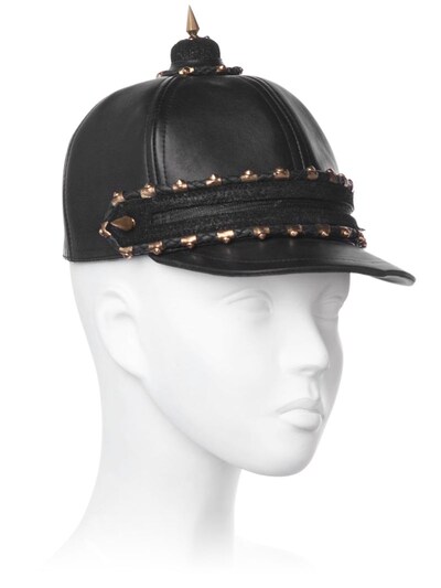 Leather Equestrian Hat With Spike