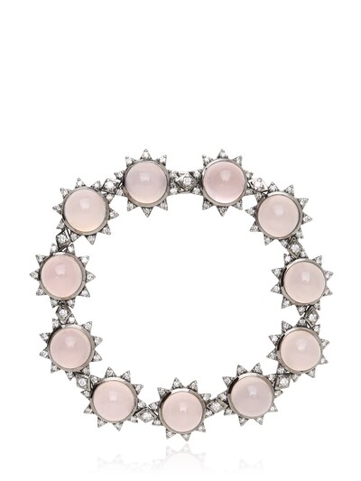 Deborah Pagani Morning Star Bracelet In Rose Quartz