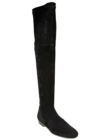 ROBERT CLERGERIE Suede Stretch Boots