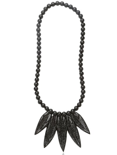Mariah Rovery Colar Penas Necklace In Black