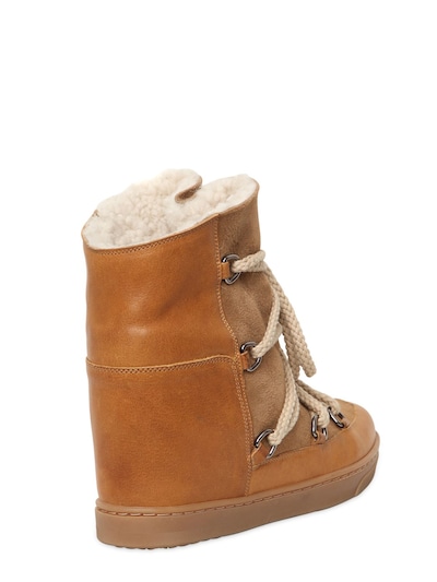 ISABEL MARANT Nowles Suede Shearling Boots