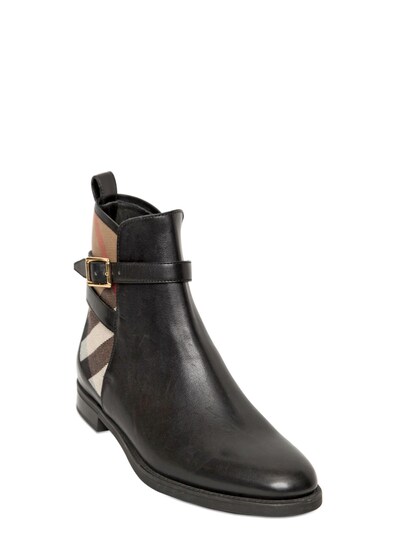 BURBERRY Richardson Leather Ankle Boots