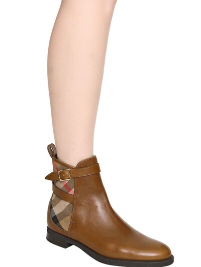 BURBERRY Richardson Leather Ankle Boots