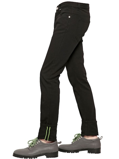 Christopher Kane 16.5cm Skinny Raw Cotton Denim Jeans In Black