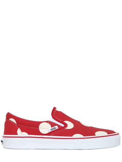 red and white polka dot vans