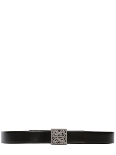Loewe 30mm Anagram Leather Belt In Black