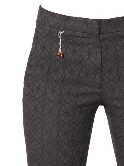 INCOTEX KAYLE COTTON JACQUARD TROUSERS