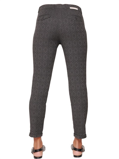 INCOTEX KAYLE COTTON JACQUARD TROUSERS