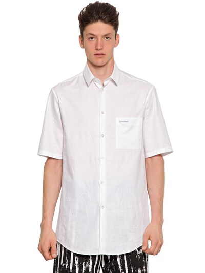 Mcq By Alexander Mcqueen Oversized Shirting Cotton Shirt In White