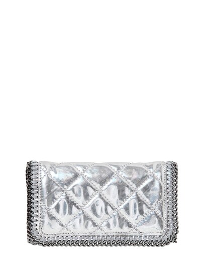 STELLA MCCARTNEY - QUILTED MIRROR FAUX LEATHER SHOULDER BAG