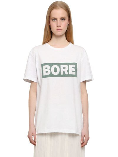 Yang Li Sleeveless Bore Printed Cotton T-shirt In White