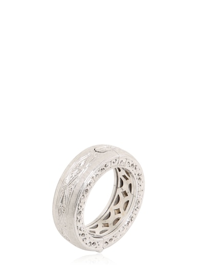 Chaotica Secret Message Ring In White,silver