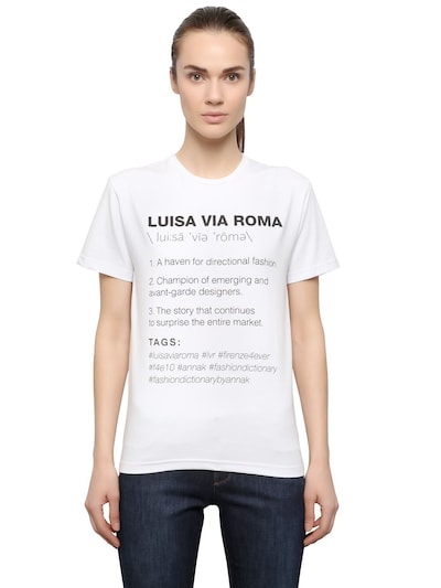 Anna K Must Have Printed Cotton T-shirt, White
