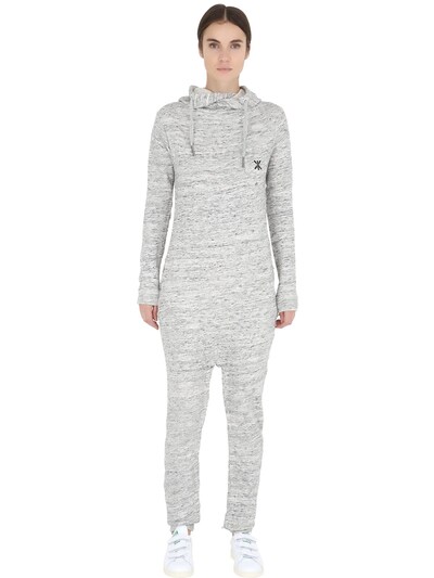 Onepiece Cotton French Terry Jumpsuit In Heather Grey