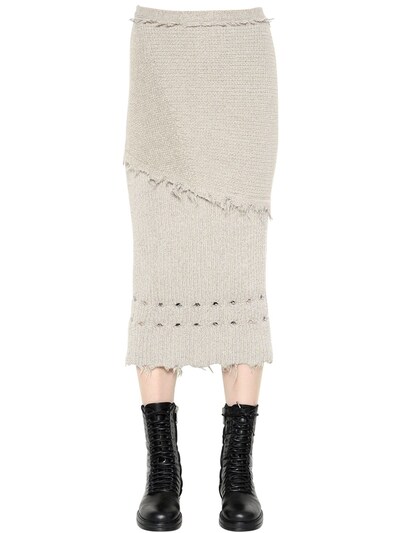 Damir Doma Knit Skirt With Wool And Alpaca In Grey