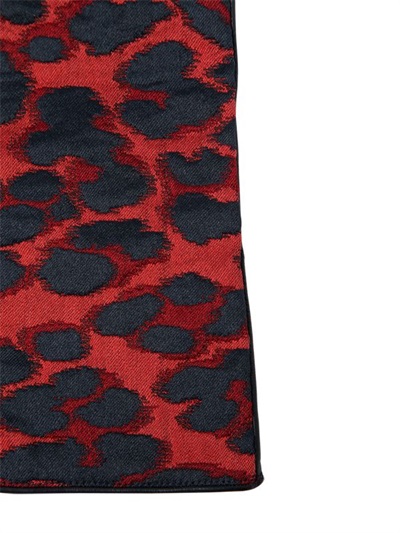 LANVIN SHINY LEOPARD JACQUARD GLOVES