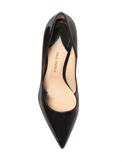 PAUL ANDREW 105MM ZENADIA BRUSHED LEATHER PUMPS, BLACK