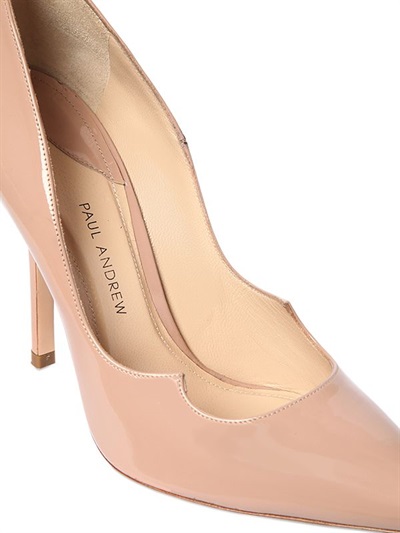 PAUL ANDREW 105MM ZENADIA BRUSHED LEATHER PUMPS, NUDE