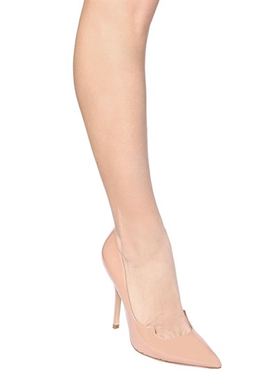 PAUL ANDREW 105MM ZENADIA BRUSHED LEATHER PUMPS, NUDE