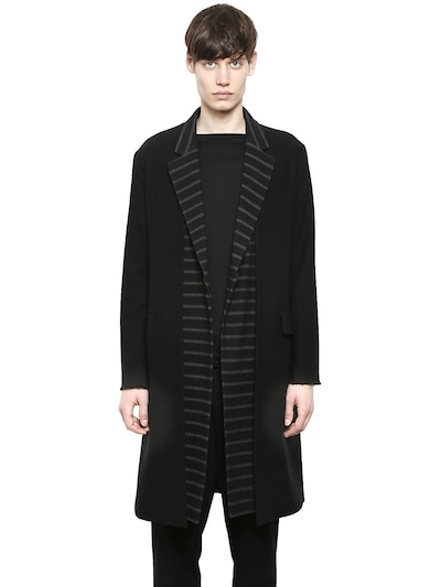 Damir Doma Layered Wool Coat & Vest In Black