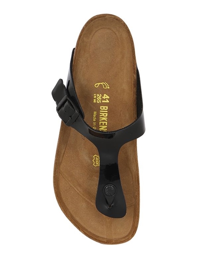 BIRKENSTOCK GIZEH PATENT LEATHER THONG SANDALS