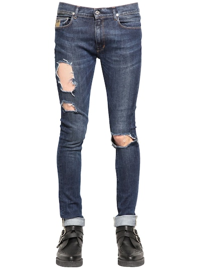 April77 16cm Joey Mick Destroyed Denim Jeans In Blue