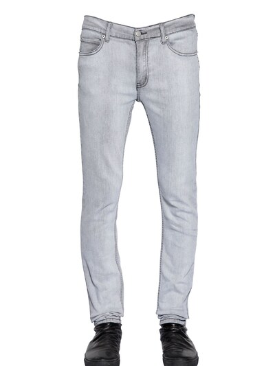 Cheap Monday 15.5cm Skinny Bleached Denim Jeans In Light Grey