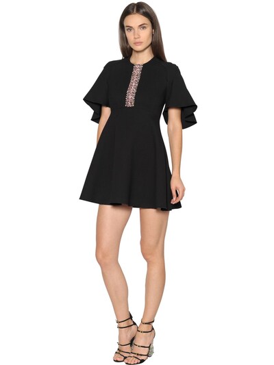 Giambattista Valli Swarovski Embellished Cady Dress, Black | ModeSens