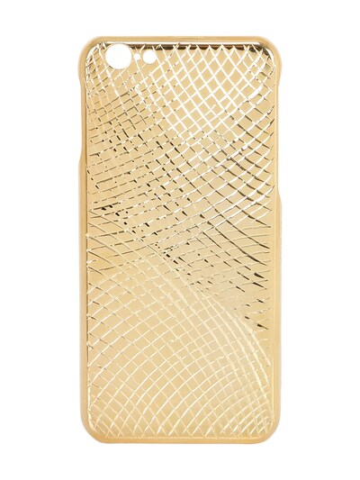 La Mela Luxury Handmade In Italy Lizard Gold Pleated Iphone 6 Case