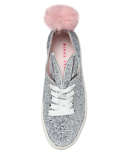MINNA PARIKKA 20MM BUNNY GLITTER SNEAKERS