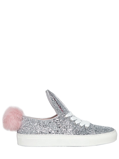 MINNA PARIKKA 20MM BUNNY GLITTER SNEAKERS