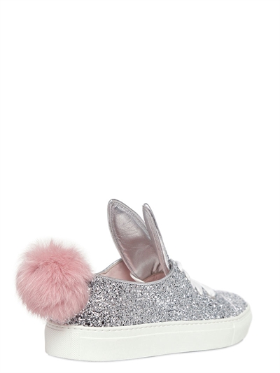 MINNA PARIKKA 20MM BUNNY GLITTER SNEAKERS