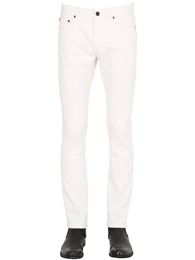 John Varvatos 17cm Woodward Cotton Denim Jeans In White