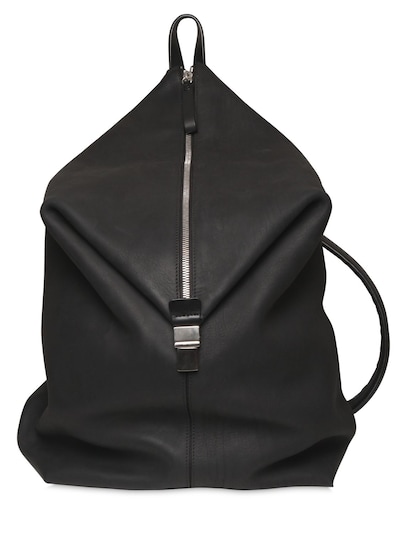 Bonastre Mono Strap Leather Backpack In Tan