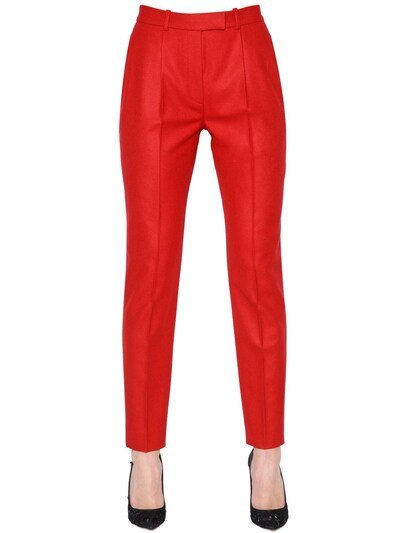 Ingie Wool Cloth Pants In Red