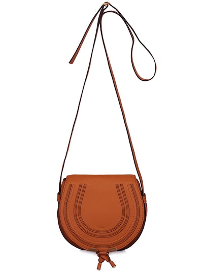Chloé The Marcie Mini Textured-leather Shoulder Bag In Tan
