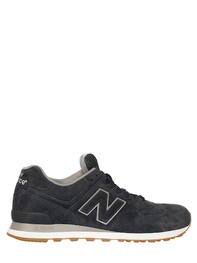 New Balance 574 Suede Sneakers In Navy