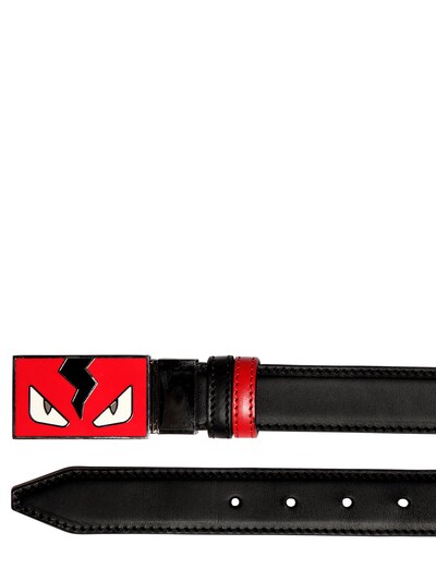 Fendi Monster Reversible Leather Black/red | ModeSens