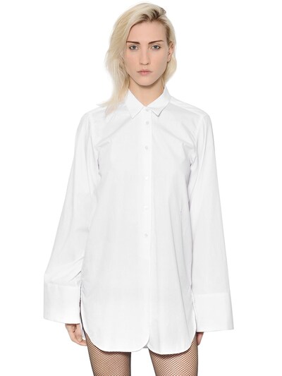 ALYX 府绸棉衬衫裙, 白色,64IVRH010-V0hJVEU1