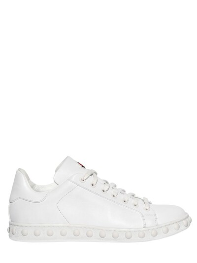 MONCLER FIFI LEATHER trainers,65I02K029-MDAx0