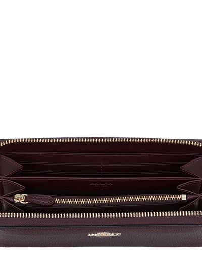 COACH ACCORDION LEATHER ZIP AROUND WALLET