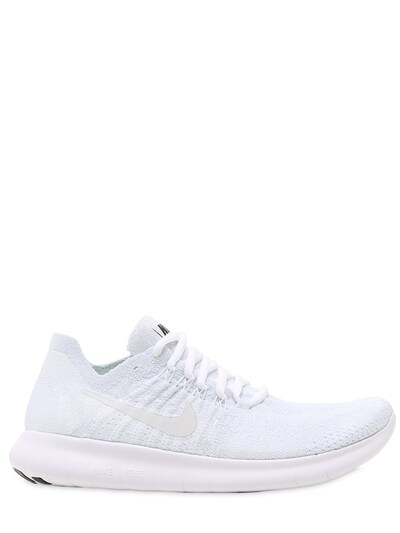 Nike Free Run 2 Flyknit Sneakers In White