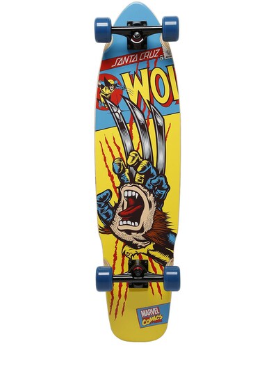 Santa Cruz Skateboards 36" Marvel Wolverine Hand Cruzer In Multicolor