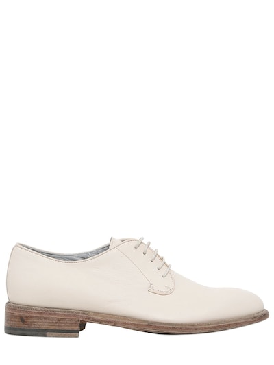 Rolando Sturlini Lace-up  Derby Leather Shoes In White