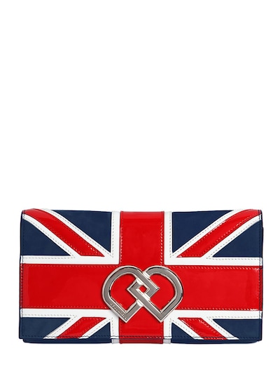 DSQUARED2 DD BRITISH FLAG SUEDE CLUTCH,65I4BQ001-TTAzNw2