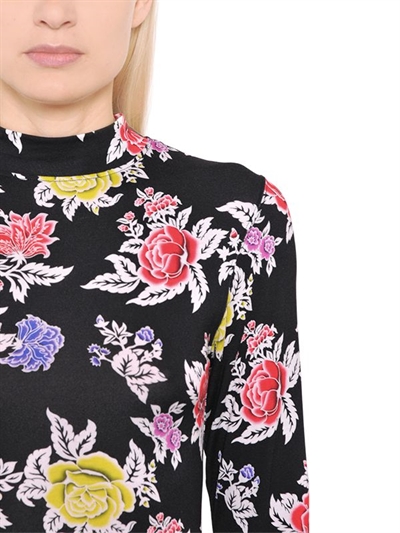 HOUSE OF HOLLAND ROSE PRINTED VISCOSE JERSEY DRESS