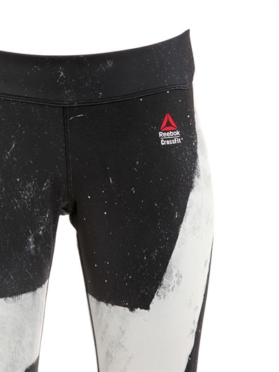 REEBOK CROSSFIT PRINTED MICROFIBER LEGGINGS