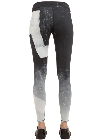 REEBOK CROSSFIT PRINTED MICROFIBER LEGGINGS